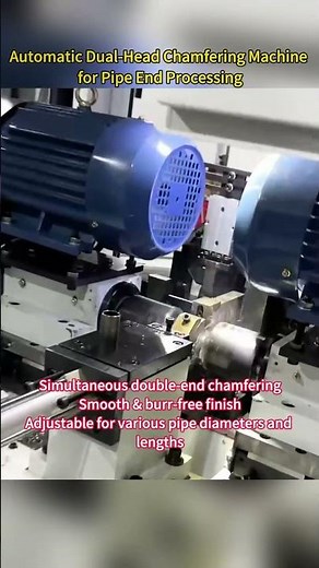 CNC Double-End Chamfering Machine | Fast Pipe Edge Beveling#cncmill #machine
