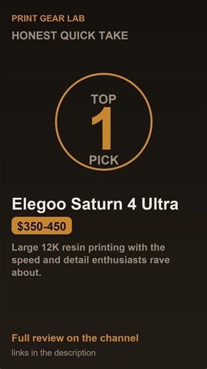Elegoo Saturn 4 Ultra: My Top Pick #Shorts