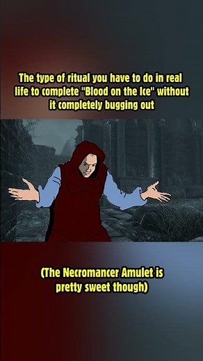 The type of ritual you have to do in real life to complete "Blood on the Ice" in Skyrim #skyrim