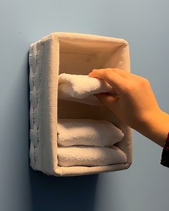 Fancy DIY bathroom towel organizer✨ | Handy Dandy