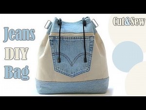 DIY CUTE JEANS SHOULDER BAG TUTORIAL // Jeans Transform Nice Purse