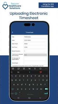 SHS Candidate App | Uploading an Electronic Timesheet #apptutorial #healthcarerecruitment