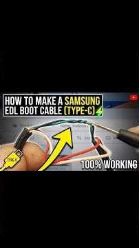 How To Make Samsung EDL Boot Cable (Type-C) | 100% Working Easy Method