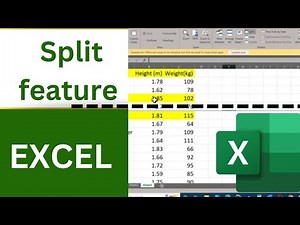 How to split the document into two section in excel||View two parts of same worksheet at once