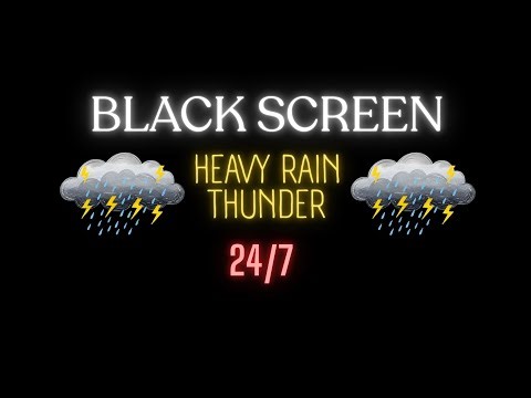 🔴 Heavy Rain & Thunderstorm for Sleeping – Black Screen • 36 Hours No Ads • Deep Night Calm (LIVE)