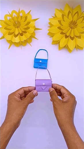 ✂️👜 DIY Origami Bag Tutorial – Simple Paper Craft Idea with One Sheet of Paper!