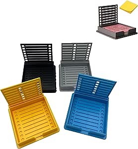 Sticky Note Stencil Kit - Compatible with 3x3 Post It Notes, Includes 2 Templates & Holder for to-Do Lists, Notes, and Office Organization (Portable & Durable) (Blue)