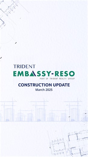 Trident Embassy-Reso Construction Update – March 2025 🏗️ We’re one step closer to bringing your dream home to life! Watch the latest update and see how progress is shaping up. Stay tuned for more milestones ahead! #TridentEmbassyReso #ConstructionUpdate #BuildingYourDream | Trident Realty
