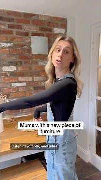 Mums with a new piece of furniture
