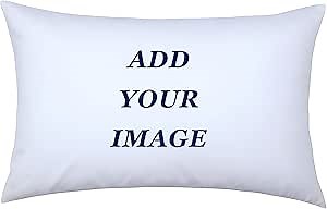 Custom Pillowcase Personalized Throw Pillow Case with Photo or Text Customized Pillow Cover 12X20 Inch Set of 1