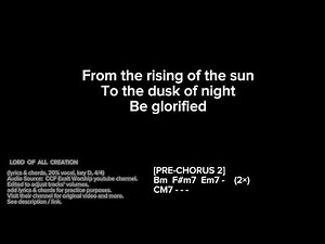 LORD OF ALL CREATION (lyrics & chords, 20% vocal, key D, 4/4)