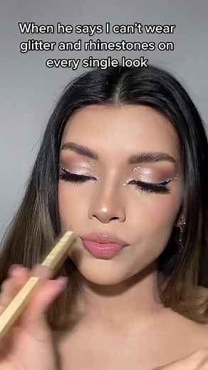 Simple Rhinestone Makeup Tutorial | Michelle K Doria