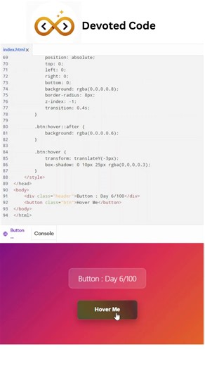 Button 06 /100 #coding #programming #gameplay #html #javascript #webdesign#shorts #buttons