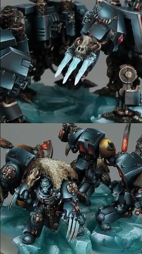 Warhammer Space Wolves Terminators & Dreadnought by Maybug Studio #warhammer #wh40k #spacewolves