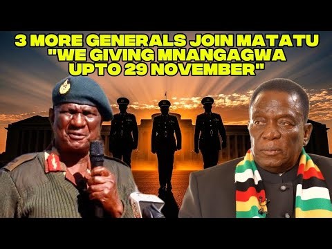 3 More Generals Back Matatu’s Call For Urgent Leadership Review — Pressure Mounts On Mnangagwa