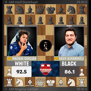 221K views · 1.1K reactions | Magnus Carlsen's Stunning King Side Pawn Storm Attack Against Vasif Durarbayli - Titled Tuesday Grandprix 2025, Round 10 | Chess Infinity | Facebook