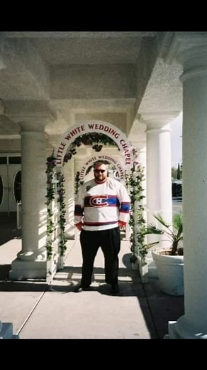 21 years ago, at the drive thru of The Little White Wedding Chapel, in Las Vegas, Tim Warmington and I paid $150.00. For that money, we were given a single rose, a garter, a minister who performed our wedding as we sat in the limo, A witness- the cashier, a limo ride back to the hotel and "12 professional poses with photographer Jose." After Jose took our pictures, he handed us the roll of film and pointed us toward the nearest "Walgreens, they have 1 hour photo." #thelittlewhiteweddingchapel #l