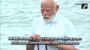 Watch: PM Modi Takes Holy Dip In Rameswaram Ahead Of Ram Temple Opening |