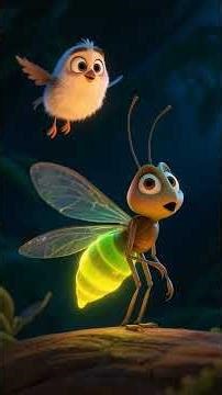 Heartwarming Forest Animation with Firefly and Baby Bird Journey