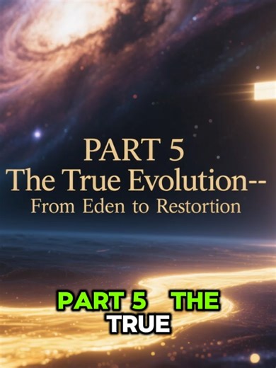 EVOLUTION: PART 5 (The Finale) – The True Evolution_ Eden to Restoration. The real evolution didn’t start in the jungle it began in the Garden. From innocence to rebellion, from the Cross to restoration. This is the true story of humanity’s ascent. #Creation #BibleSeries #FaithVsScience #ChristianTikTok #TheTrueEvolution #EdenToRestoration #GenesisToRevelation #RedemptionStory