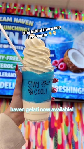 Haven Ice (blue raspberry ice)🫐🧊 #icecream #fyp #pennsylvania #mentionedyou #friends