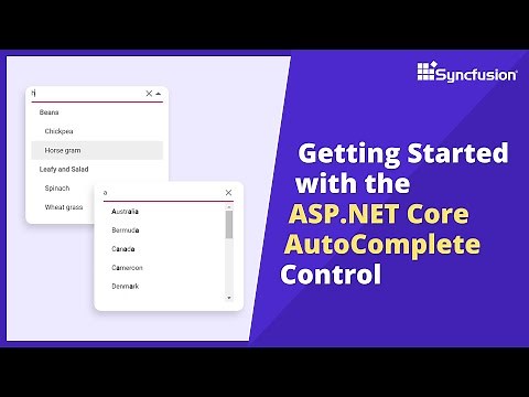 Getting Started with the ASP.NET Core AutoComplete Control