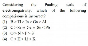 Considering the Pauling scale of electronegativity, which of th... | Filo