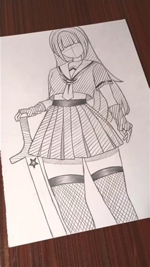 how to draw anime girl full body | how to draw anime | how to draw a body #animeart #shorts #drawing