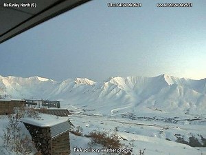 Based on this webcam loop from Eielson Visitor Center in Denali National Park, you might think it was the middle of winter. | US National Weather Service Fairbanks Alaska