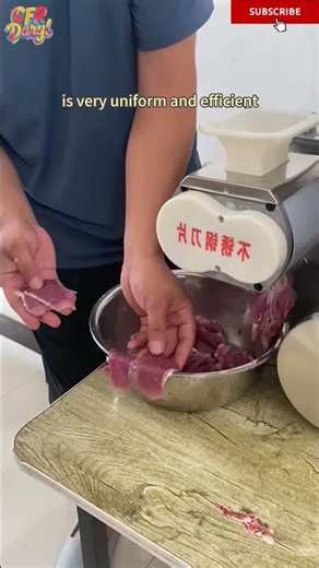 The meat cut by this meat cutter is very uniform and efficient