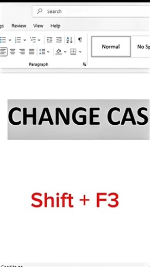 Change CASE Shortcut keys MS.Word #window #tips #shortscutkeys