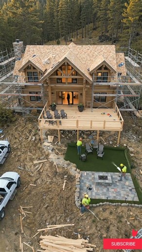 Luxury Mountain Log Cabin Restoration | Full Exterior Transformation Timelapse (Before & After)