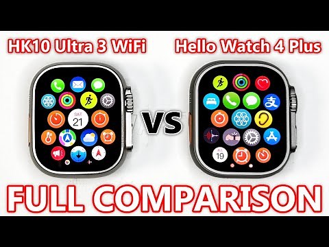 HK10 Ultra 3 WiFi SmartWatch vs Hello Watch 4 Plus FULL COMPARISON! (System, Case, Smoothness) ASMR