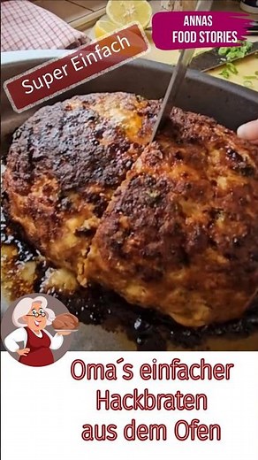 Oma´s einfacher Hackbraten aus dem Backofen - #rezept