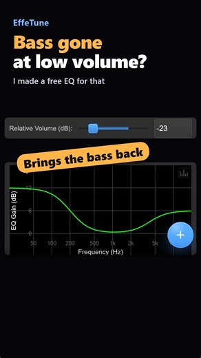 Bass gone at low volume? I made a free EQ for that | EffeTune