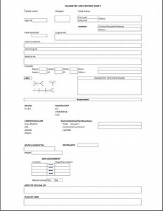 Telemetry Unit Report Sheet(4 Patients) - Etsy