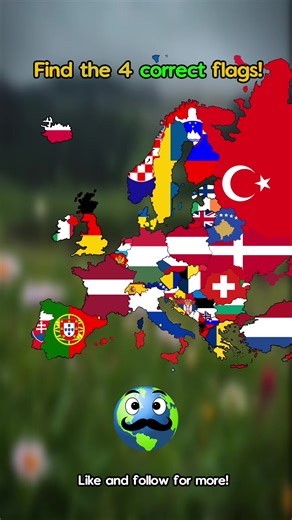 Test Your Geography Skills: Find the 4 Correct Flags!