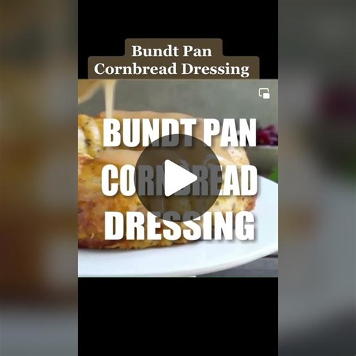 Homemade Bundt Pan Cornbread Dressing Recipe