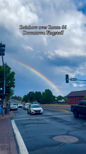 Downtown Flagstaff | Route 66 just got a little more magical ✨ #downtownflagstaff #flagstaffarizona #flagstaffaz #northernarizona #northernaz #rainbow #route66 | Instagram