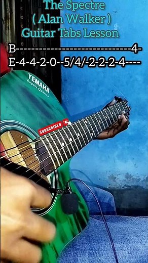 The Spectre || Alan Walker || - Guitar Tabs Lesson | #shorts #guitarlesson #alanwalker plz Subscribe
