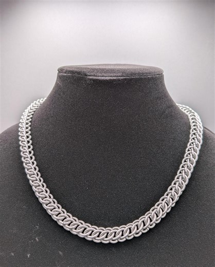 Stainless Steel Half Persian 3-in-1 Chainmail Necklace, Custom Modern Armor Jewelry, Anodized Aluminum - Etsy