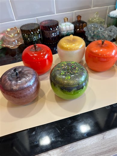 Resin Apples, Glossy Apple Containers Various Colours, Fun & Functional Size - Etsy UK