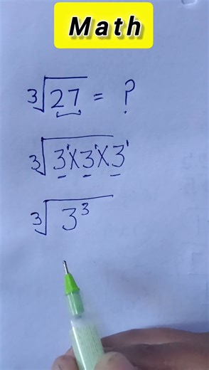 cube root of 27#maths#shorts