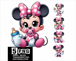 Baby Minnie Design 5 PNG Minnie Clipart High Resolution Png Design Mouse Baby Girl Png - Etsy