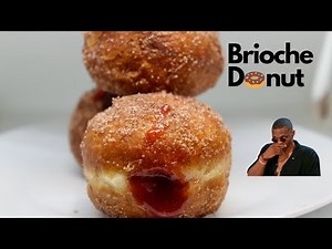 Homemade Raspberry French Beignet recipe ( Brioche Donut).