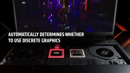 AMD SmartAccess Graphics automatically determines whether to use GPU or APU based on workload. Experience full-speed gaming while maintaining efficient everyday computing with automatic graphics, direct to display technology. | AMD