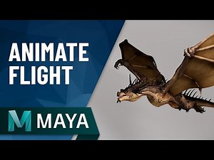 How to Animate a Dragon in Maya timelapse with commentary - Flight Basics