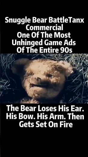 BattleTanx N64 Commercial 1998 - The Snuggle Bear Gets Run Over And Set On Fire For This Ad