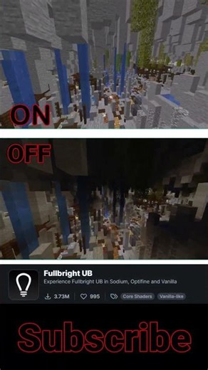 Fullbright UB Texture Pack #minecraft #mod #shorts