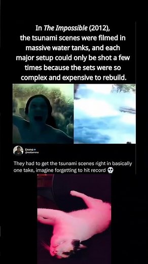 In The Impossible (2012), the tsunami scenes were filmed in massive water tanks